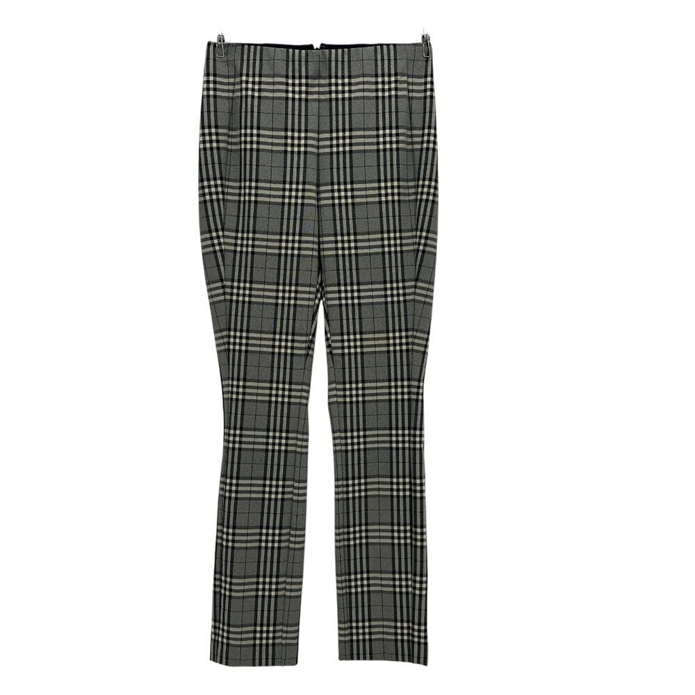 Rag & Bone Womens 0 Pants Simone Plaid Ankle High Rise Skinny Gray Black Ivory